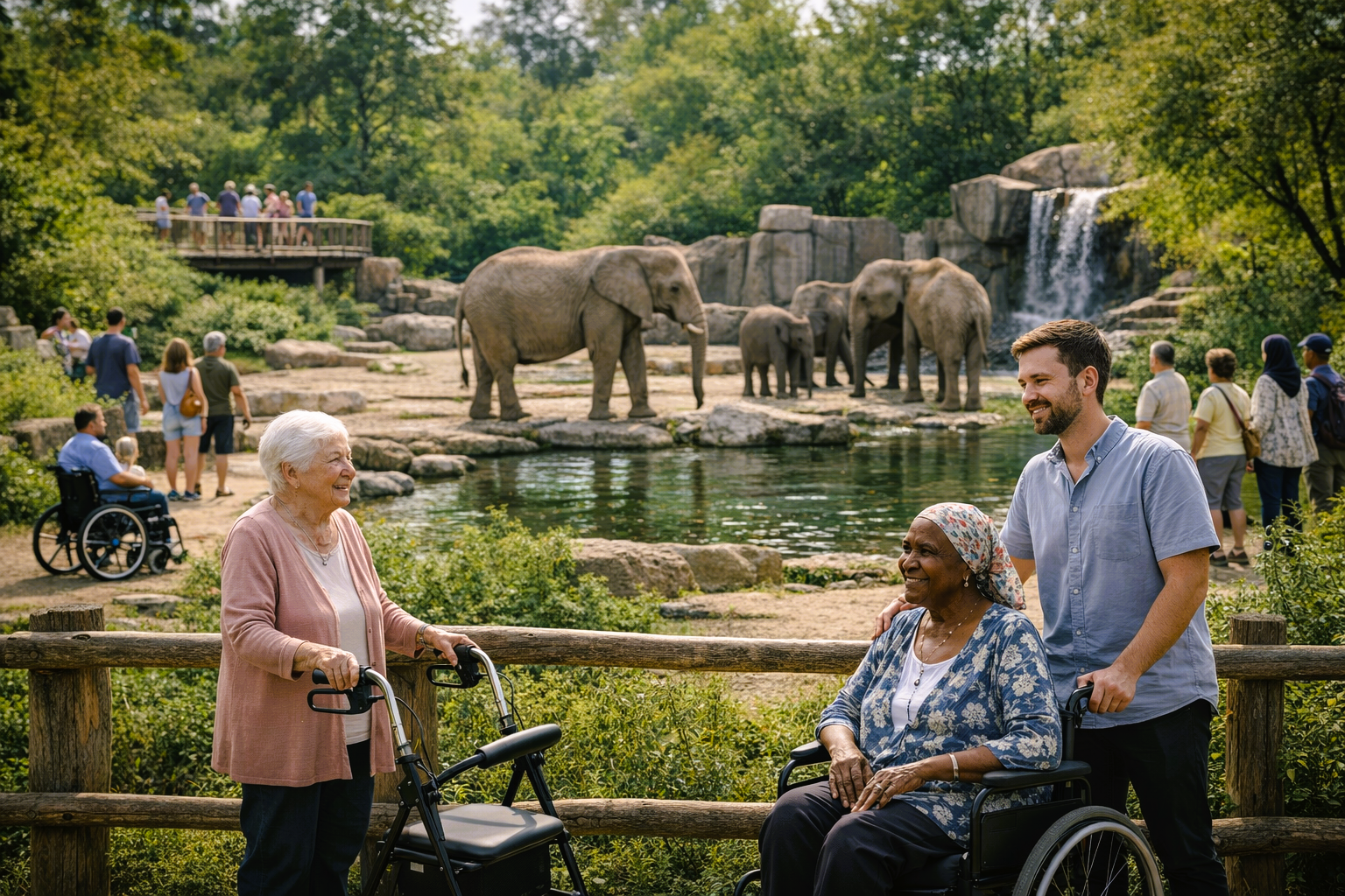 Ouderen in Ouwehands Dierenpark