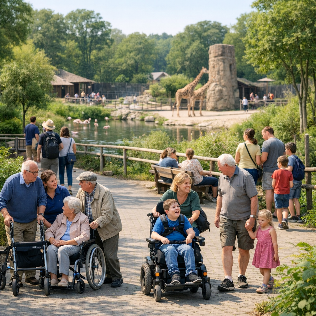 Bezoekers in Ouwehands Dierenpark